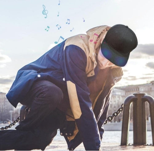 Bluetooth Headset Cap, Speaker Hat, Head Circumference 56-60cm,Hip Hop Hat