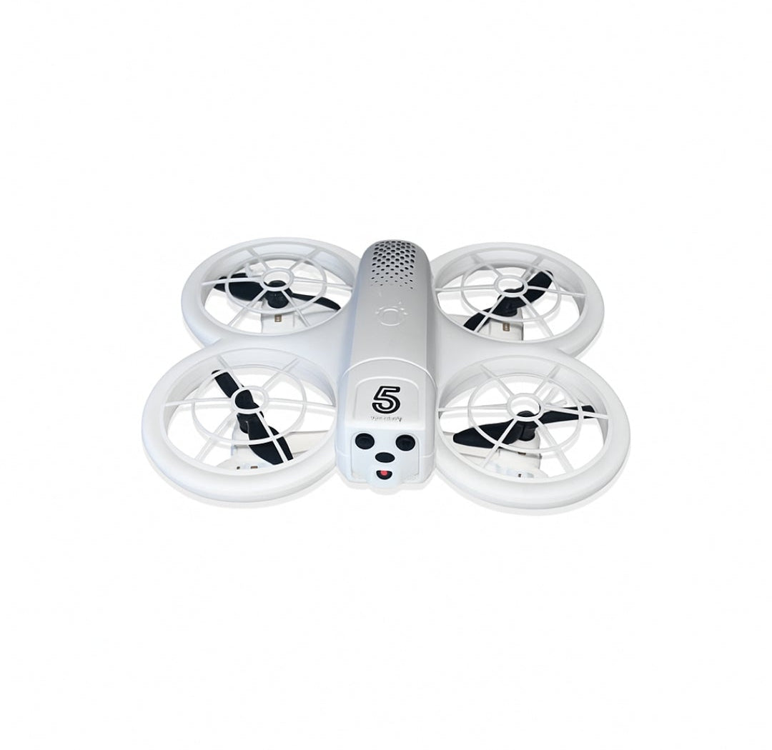 Starter Toy Drone - Dual Cameras, Wi-Fi FPV, Prop Guards (White)